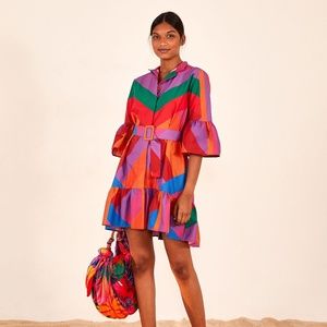 FARM Rio Amanda Stripes Mini Dress in Multi - XS